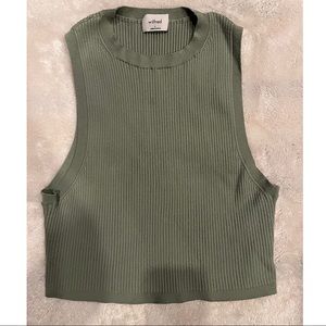 Aritzia Wilfred Reso Sweater Crop Green Size L